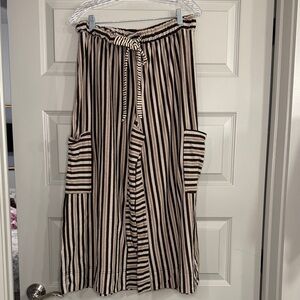 Striped Free People wide leg pants
